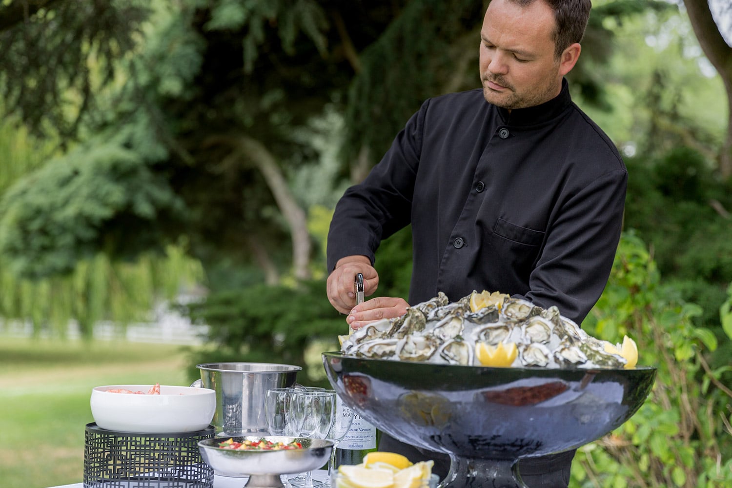 Le parc et l'étang du Domaine de la Chanterelle